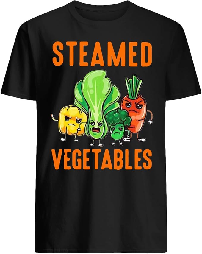 Vegan Vegetarians Steamed Vegetables TShirt Amazon.de Bekleidung