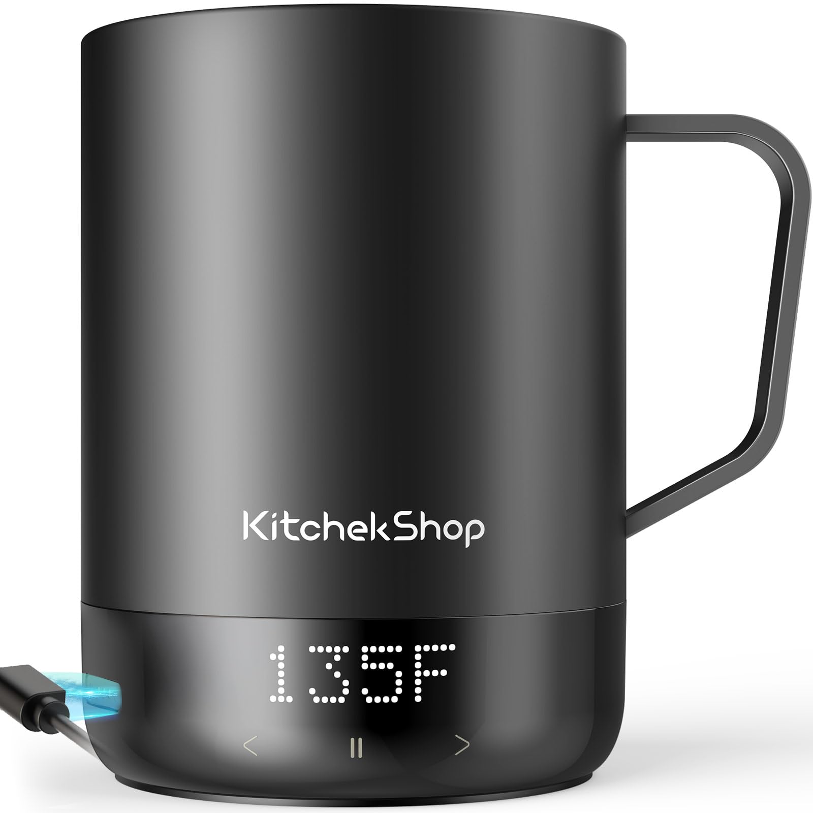 Photo 1 of **UNTESTED**
KitchekShop 16oz Smart Coffee Mug Warmer - Self-Heating Mug with App Control, 160? Temperature Control, 150-Min Battery, Rechargeable Heated Mug Warmer for Home Office, Ideal Gifts for Dad Mom,