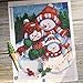 staroar 5D Diamond Painting Kits for Adults Round with AB and Crystal Rhinestone Full Drill - Snowman Family 39x52CM Art Craft Diamond Art