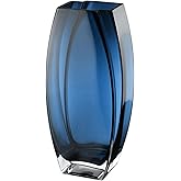 Glass - Vase - Blue - Teal - 10.25" Height - Heavy Durable - Made in Europe - by Barski