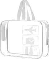 BEHAHAI Clear Toiletry Bag with Handle Transparent TSA Compliant Travel