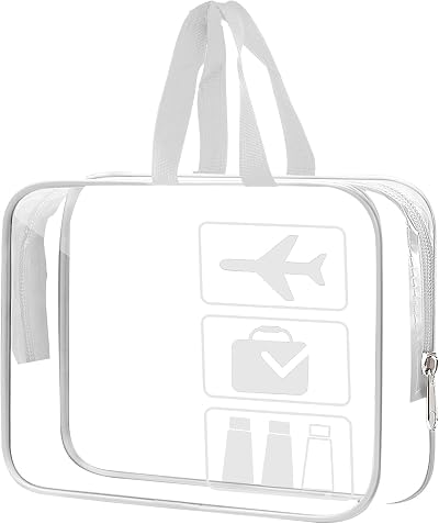 BEHAHAI Clear Toiletry Bag with Handle Transparent TSA Compliant Travel