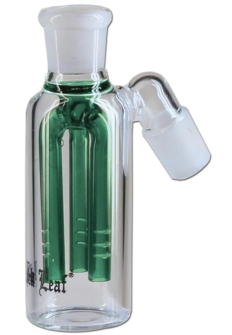 Black Leaf Vorkühler 3-Arm-Perkolator 2x NS 18.8 Glas Bong Wasserpfeife (grün)