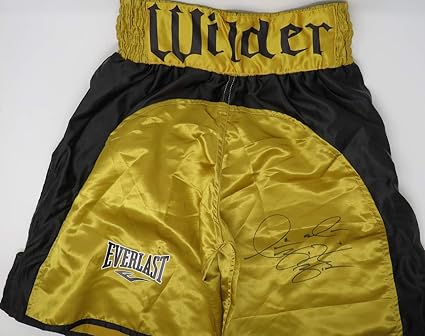 Deontay Wilder Everlast Pantalones Cortos De Boxeo Firmados A
