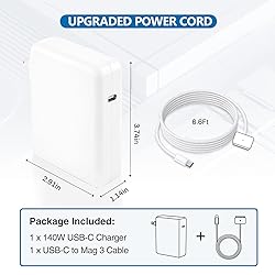 140W USB C to Magnetic 3 Cable, Charger for Mac