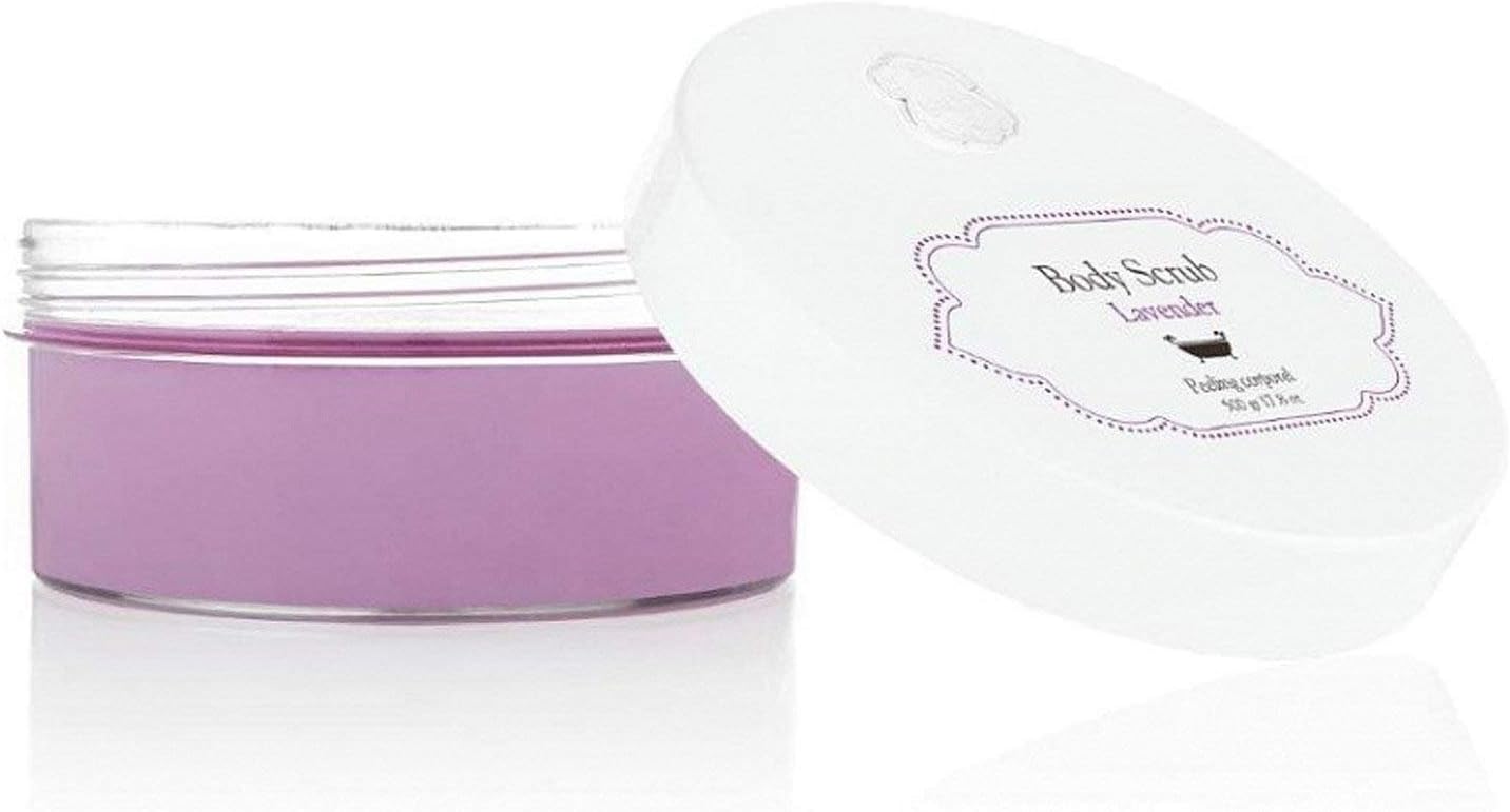Laline World Of Scents Best Body Scrubs Lavender for Dry Skin Natural Oils and Minerals 17.8 oz