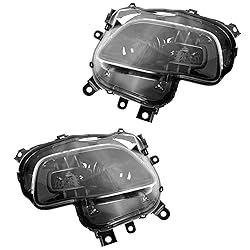 TRQ 2 Piece Headlight Assembly Set Driver
