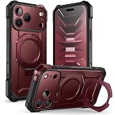 SUPCASE for iPhone 18 Pro Max Case/ 17 Pro Max Case with Stand, Burgundy | Military-Grade Protection, Support MagSafe, Camera Control, Anti-Slip Grip, Heavy Duty Rugged Magnetic Phone Case, UB Grip