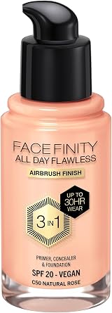 Max Factor All Day Flawless Foundation 50 Natural Rose 30ml view 2