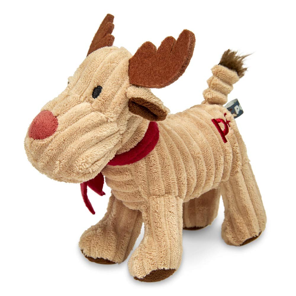 Petface Woodland Reindeer, Christmas Plush Dog Toy with Built-In Squeaker (Pack of 1)