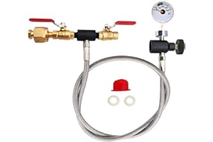 VAVOGER Soda Machine CO2 Cylinder Refill Adapter Hose Soda Maker Co2 Canister Refill Station for Filling Soda blue Co2 Bottle