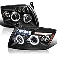 Spec-D Tuning Projector LED Black Compatible with 2007-2012 Dodge Caliber, Left + Right Pair Headlamps Assembly