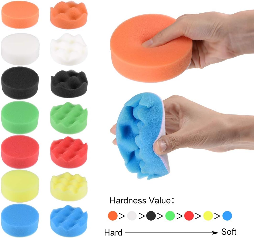sourcing map 3" Foam Drill Polishing Pad Kit - Image 4