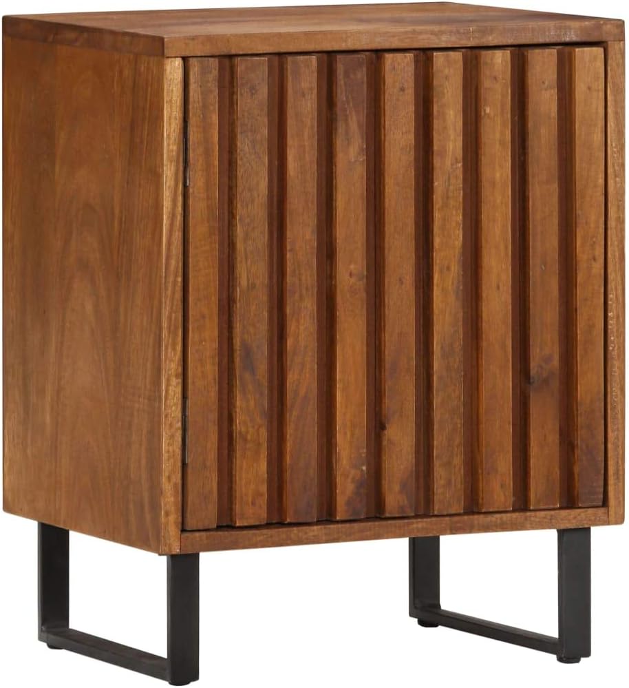 Vidaxl Solid Mango Wood Bedside Cabinet Bedroom Nightstand Side Table Unit Amazon Co Uk Kitchen Home