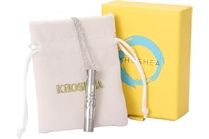 KHOSHEA Premium Breathing Necklace, Anxiety Necklace for Meditation, Calming Device, Mindful Breathing Tool, Relaxation, Deep Breathing, Stress Relief Tool, Luxury Design with Chain for Men & Women (Silver)