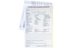 Detailed Driver's Vehicle Inspection Report 50-pk. - Book Format with 31 Sets, 2-Ply with Carbon, 5.5" x 8.5", Meet FMCSR Requirements, J. J. Keller & Associates, Inc.