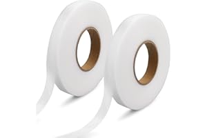 Catephe 140 Yards Iron on Hemming Tape, 2 Rolls Hem Tape No Sew No Iron, Iron on Tape for Hemming, Stitch Witchery Tape Sewing Tape, Fusible Tape Adhesive Wonder Web for Curtain, Pants, Clothes