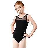 ZYXWVU Sheer Mesh Sleeveless Ballet Dance Leotard for Girls Toddler Gymnastics Leotards