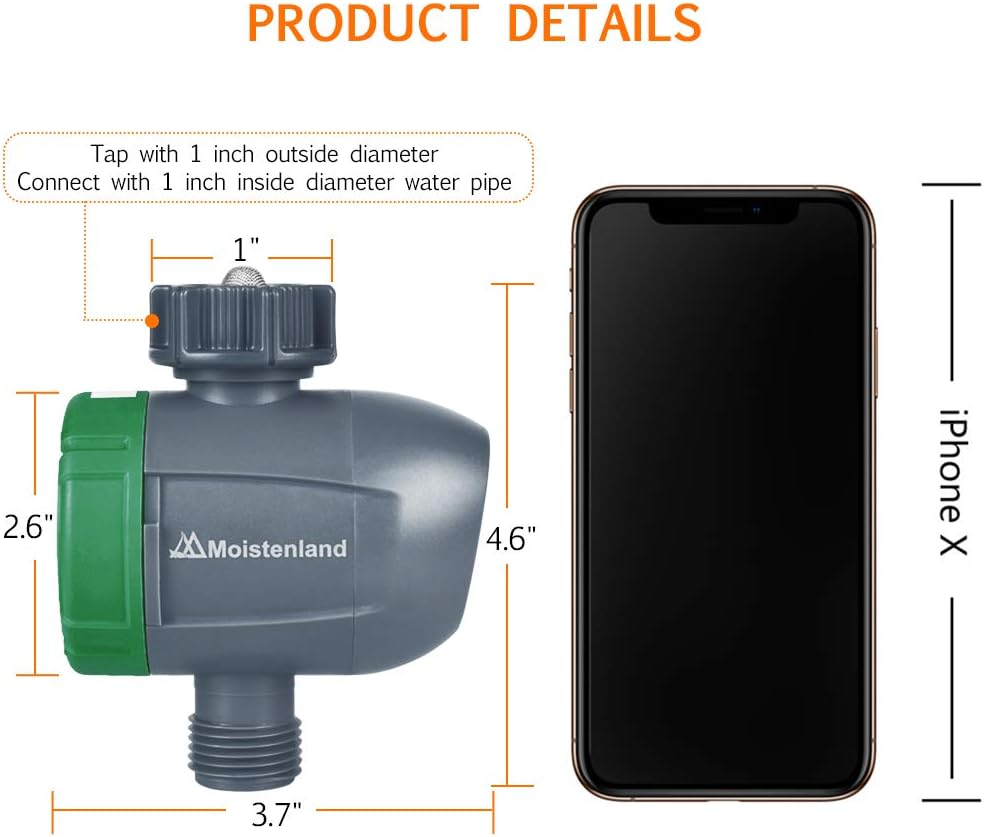 moistenland Watering Hose Timer, Single-Outlet Garden Hose Faucet Timer, Automatic Irrigation System Controller Watering Digital Timer One-Touch Operation (Green) : Garden & Outdoor