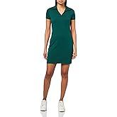 Nautica Womens Short Sleeve Solid Scalloped Trim Polo Dress