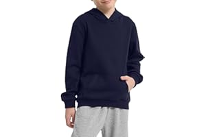 Hercugifts Cotton Kids Hoodie Light Weight Sweatshirt (Thin) with Pockets Long Sleeve Boys Girls Fall Spring Pullover Clothes