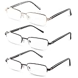 Half Rimmed Rectangular Reading Glasses For Men