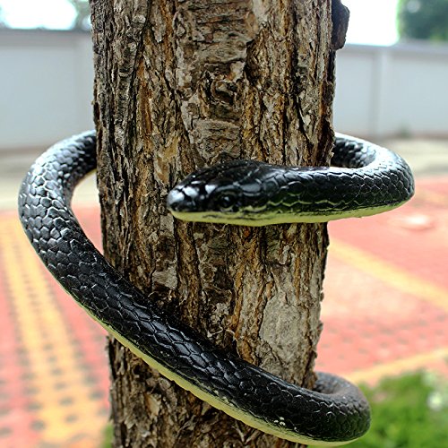 Realistic Rubber Black Mamba Snake 52 Inch Long,Scare Toy, by Brandon-super