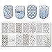 BORN PRETTY 4Pcs Nail Art Stamping Plates Set Flower Water Marble Geometrical Image Templates