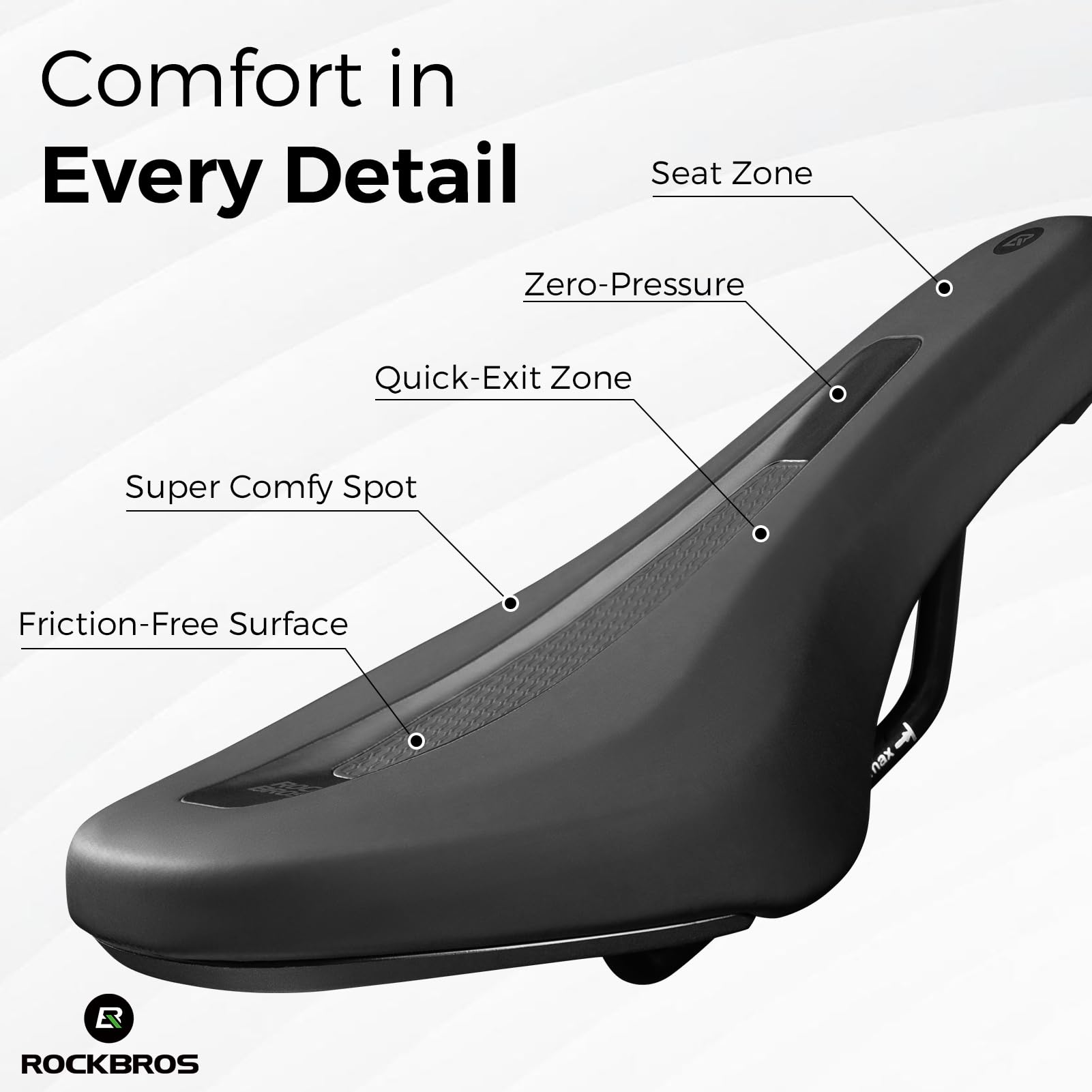 ROCKBROS Kids Bike Saddle Youth Replacement Bike Seat Kids Bicycle Seat with Ergonomic Design -3 Zone Concept - Waterproof, Enhance Young Little Riders Gifts for BMX, MTB & Road 16