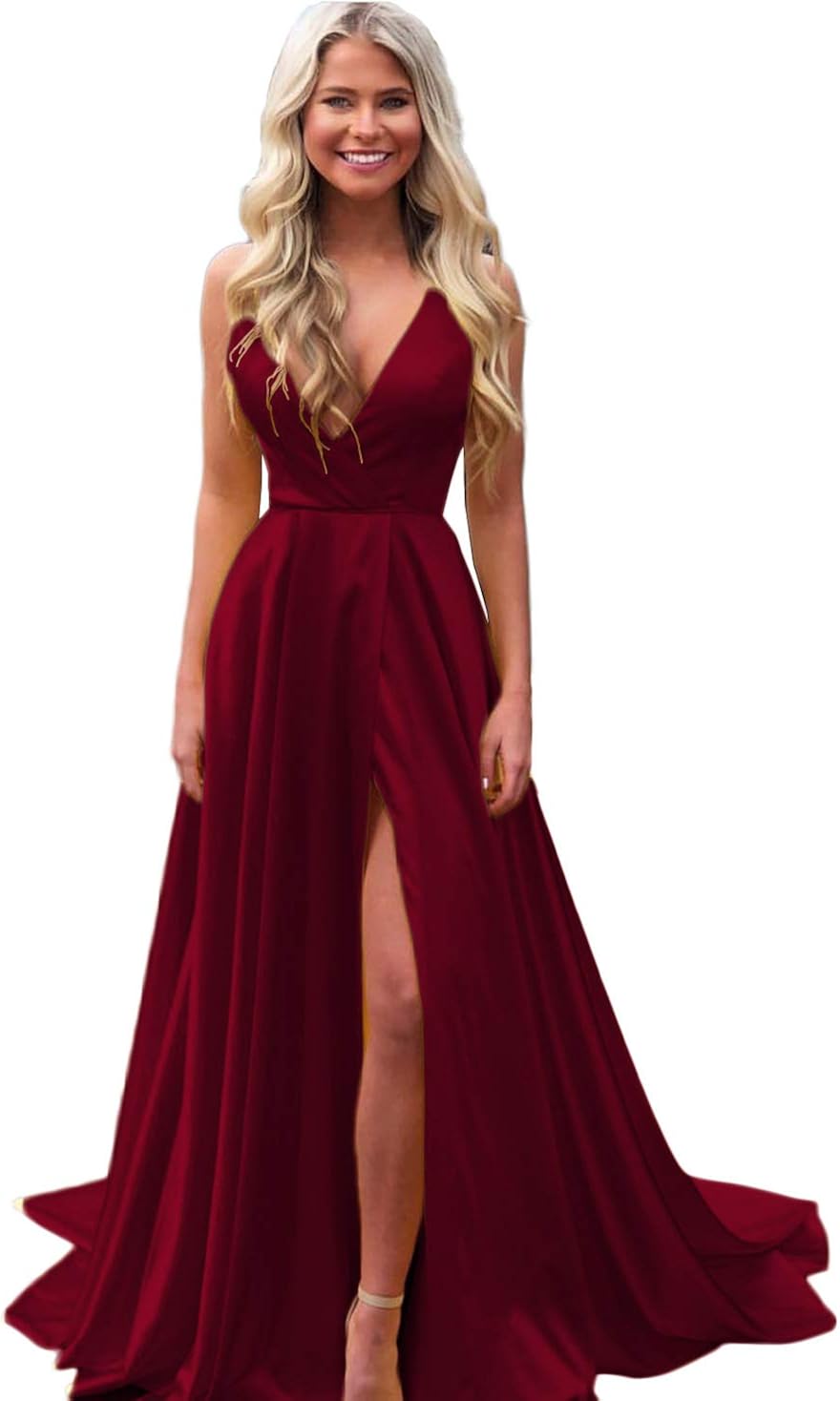 plunge neck formal dress