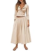 Pungdra Womens Sweater Skirt Sets for Women Ribbed Button Down Cardigan 2 Piece Matching Set Fall Casual Going Out Outfits