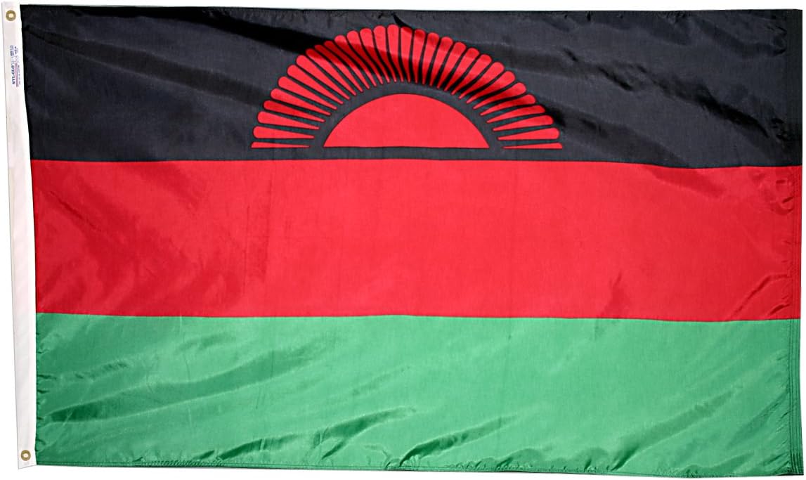 Annin FlagmakersMalawi Flag USA-Made to Official United Nations Design Specifications, 3 x 5 Feet (Model 195259)
