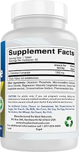 Best Naturals L-Carnitine 1000mg 60 Tablets view 6