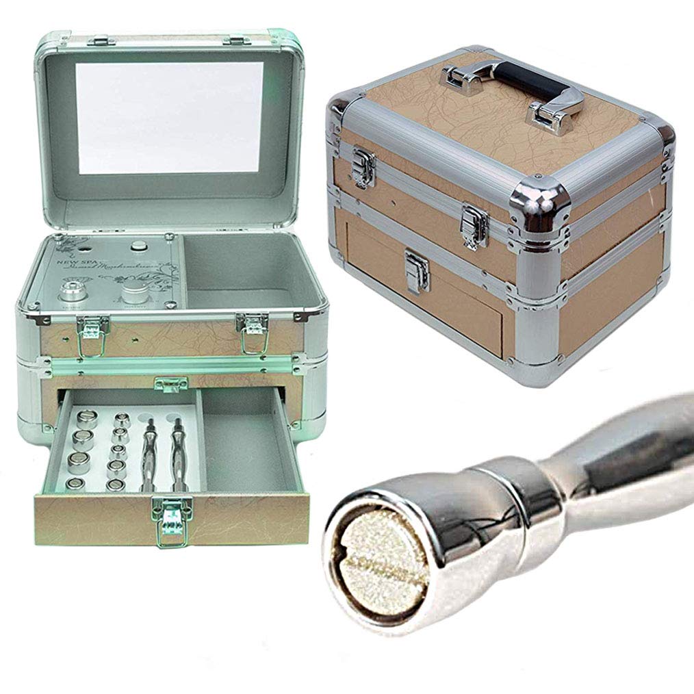 Vacuum Microdermabrasion Portable Machine NEW SPA HOME Skin Care Kit (Peach with Mirror)
