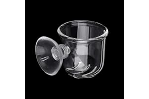 WEAVERBIRD Aquarium Glass Cone Feeder Red Worm Fish Tank Plant Shrimp Feeder Fish Feeding Cup