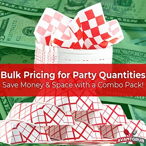 Heavy Duty, Grease Resistant 3 Lb Paper Food Tray and Deli Liner 100