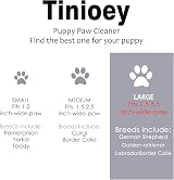 Tinioey Dog Paw Cleaner Large Breed with 3 Towels Muddy Paw Washer view 2