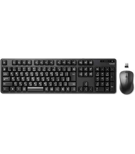elecom キーボード&マウス　セット販売 Amazon.com: ELECOM Wired Japanese Layout Keyboard with Built-in