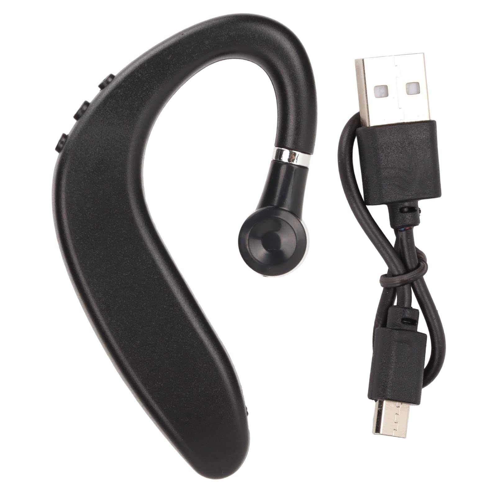 Single Ear Headset, Bluetooth Wireless Earphones V5.2 Headset Earhook Design for Business Driving Travel Waterproof Business Headset