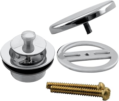 Westbrass D94h 26 Replacement 1 1 2 Npsm Coarse Thread Twist Close Bathtub Drain With Illusionary No Hole Overflow Faceplate Polished Chrome Drain Stoppers Amazon Com