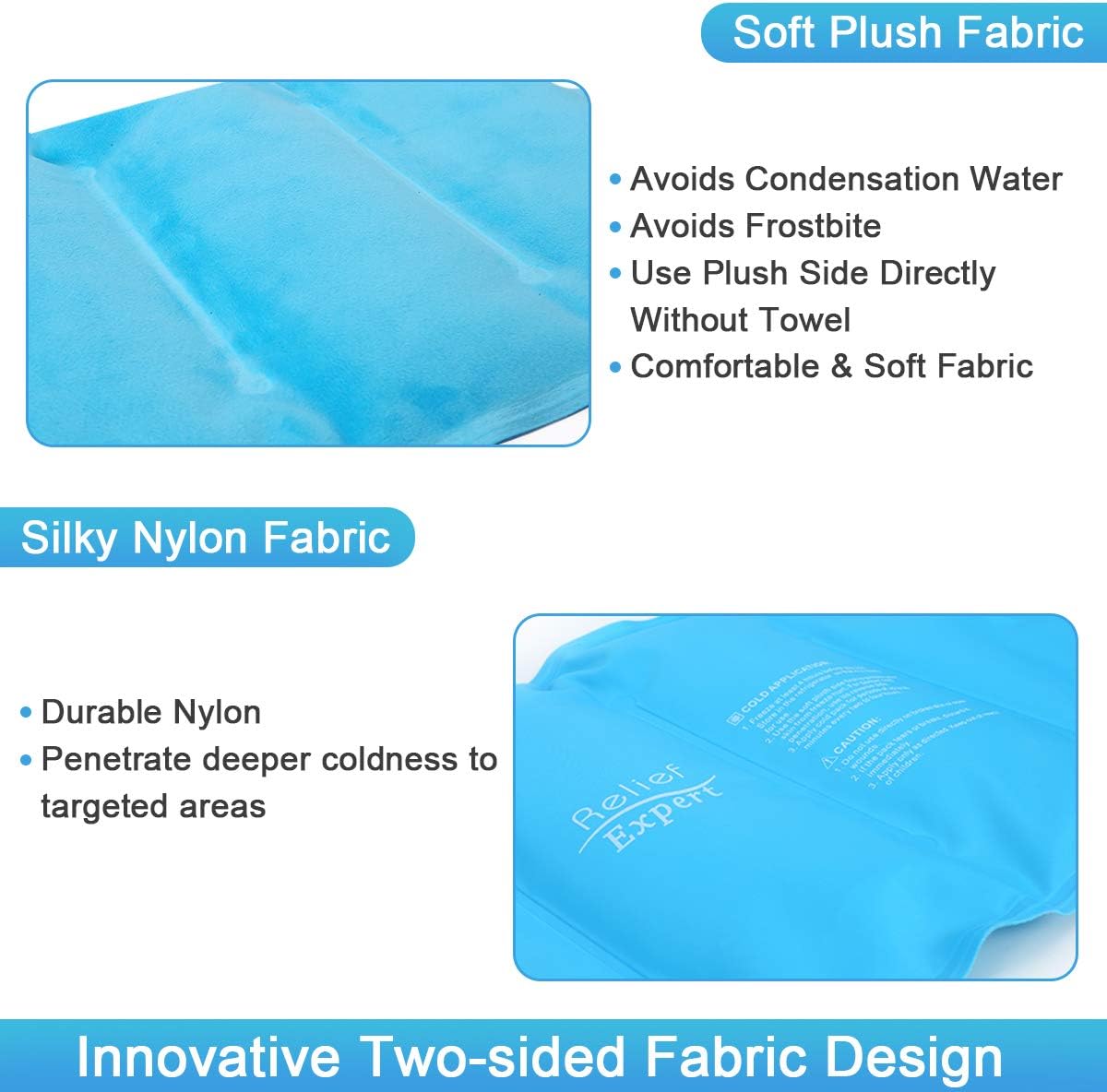 Relief Expert Ice Pack for Injuries Reusable(16" x 9") Gel Cold Pack for Lower Back, Shoulder, Knee, Hip Pain Relief, Cold Compress for Swelling, Bruises, Surgery – Flexible, Hands Free: Health & Personal Care