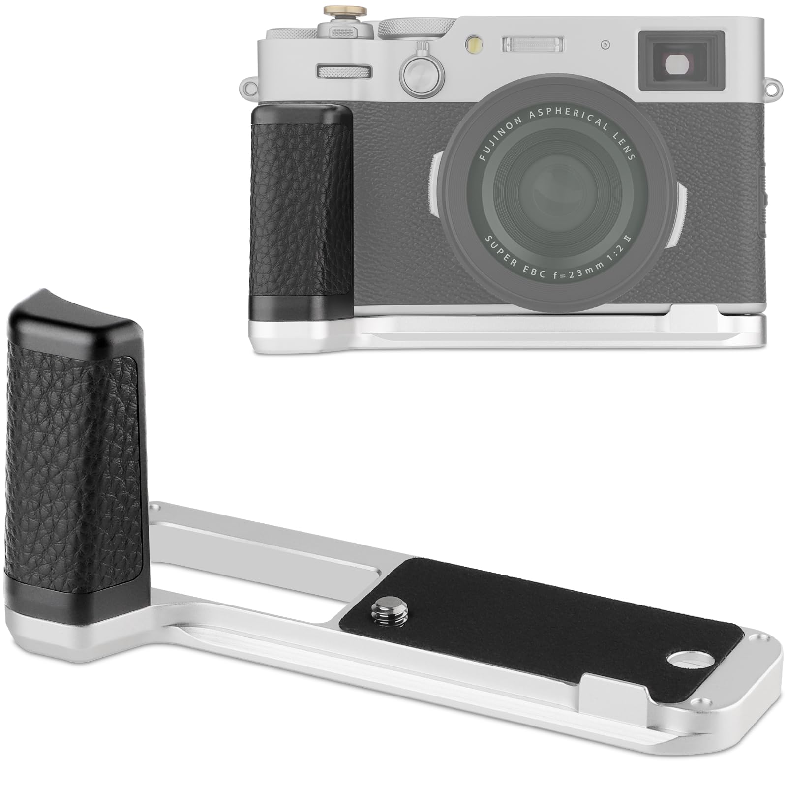 Haoge Holder Hand Grip for Fujifilm Fuji X100VI Camera L-Shape Grip with Arca Swiss Quick Release Plate Camera handle Bracket HG-XVIS