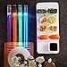Light Up Lightsaber Chopsticks -Durable Lightweight Portable BPA Free and Food Safe Kitchen Dinner Party Tableware Gifts (4 pairs, Red Blue Green Purple)