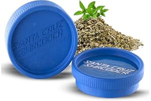 Santa Cruz Shredder Grinder for Herbs Knurled Top for Stronger Grip 2-Piece Medium 2.2 (Blue)