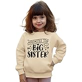 GLIGLITTR Promoted to Big Sister Sweatshirt Toddler Girl Announcement Shirt Outfit Crewneck Pullover Long Sleeve Fall Tops