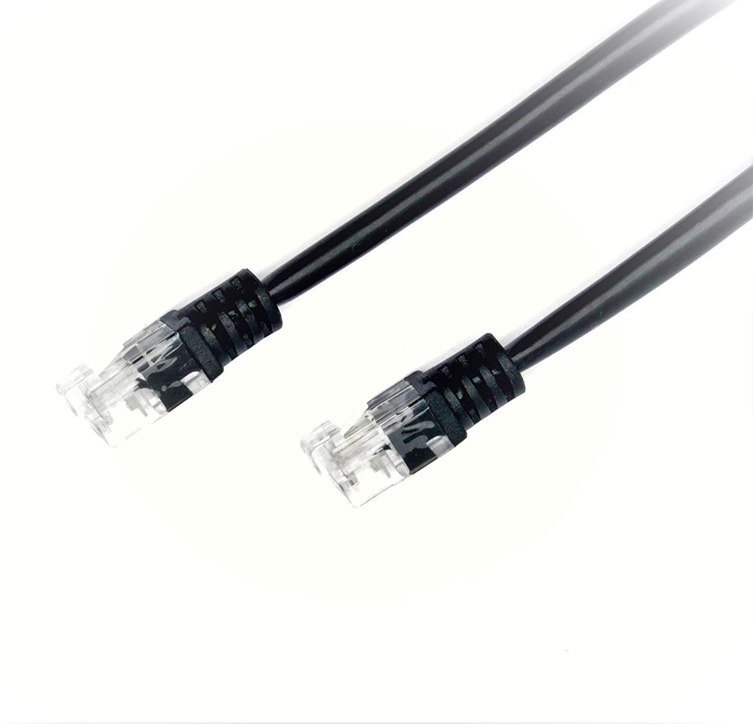 RGB Networks Ltd Super High Speed ADSL 2 + Cable Telephone Extension RJ11-RJ11 3m Cat5e BT Broadband gold plated connector Premium Quality (3m Black)