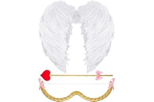 Leitee Cupid Costume Set Cupid Bow and Arrow Cupid Wings Valentines Cupid Costume Accessory for Women Adult Cosplay