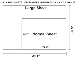 Titiweet Unicorn Wrapping Paper, 6 Large Sheets