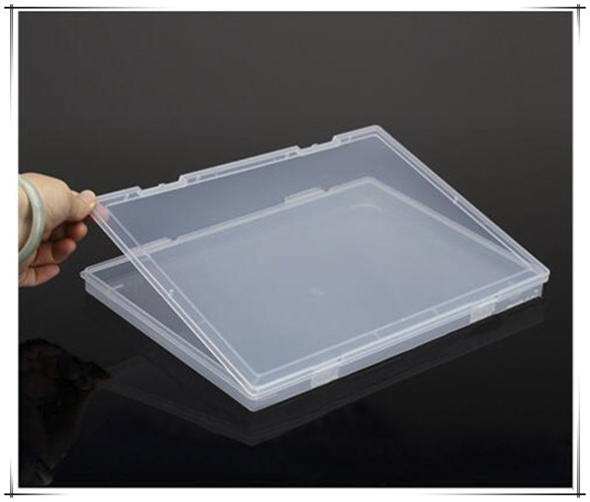 Portable A4 file Box Transparent plastic box Office Supplies Holder