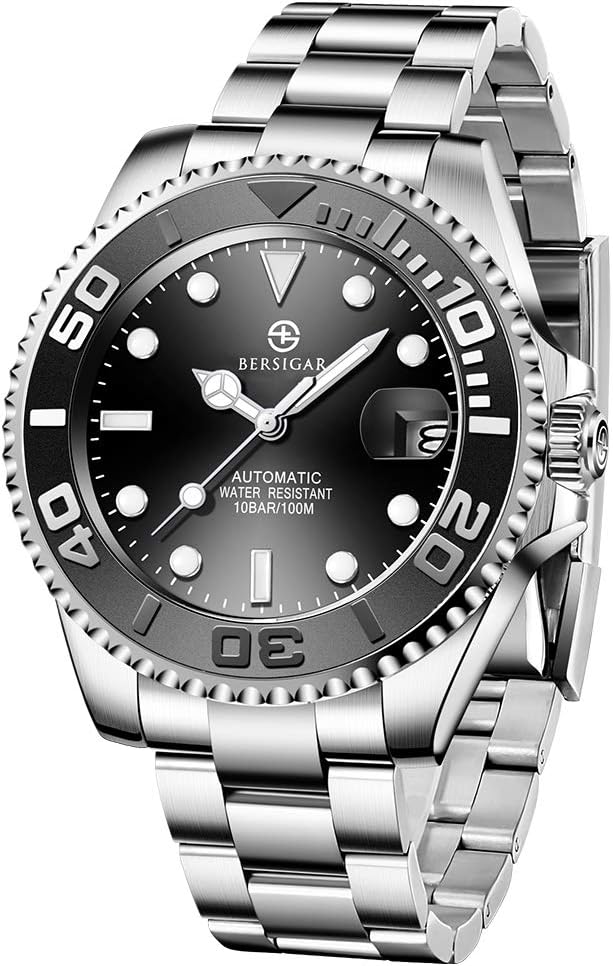 BERSIGAR Automatic Divers Watches Men's Analogue Automatic Men's Waterproof with Watch